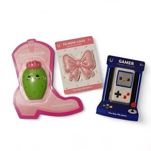Squishy Foam Stickers Cactus Cutie, Fa-Bow-Lous, Gamer